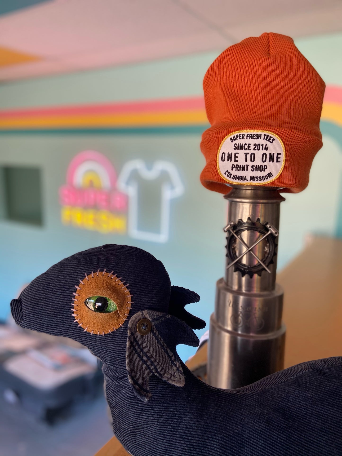 One To One Print Shop Patch Beanie