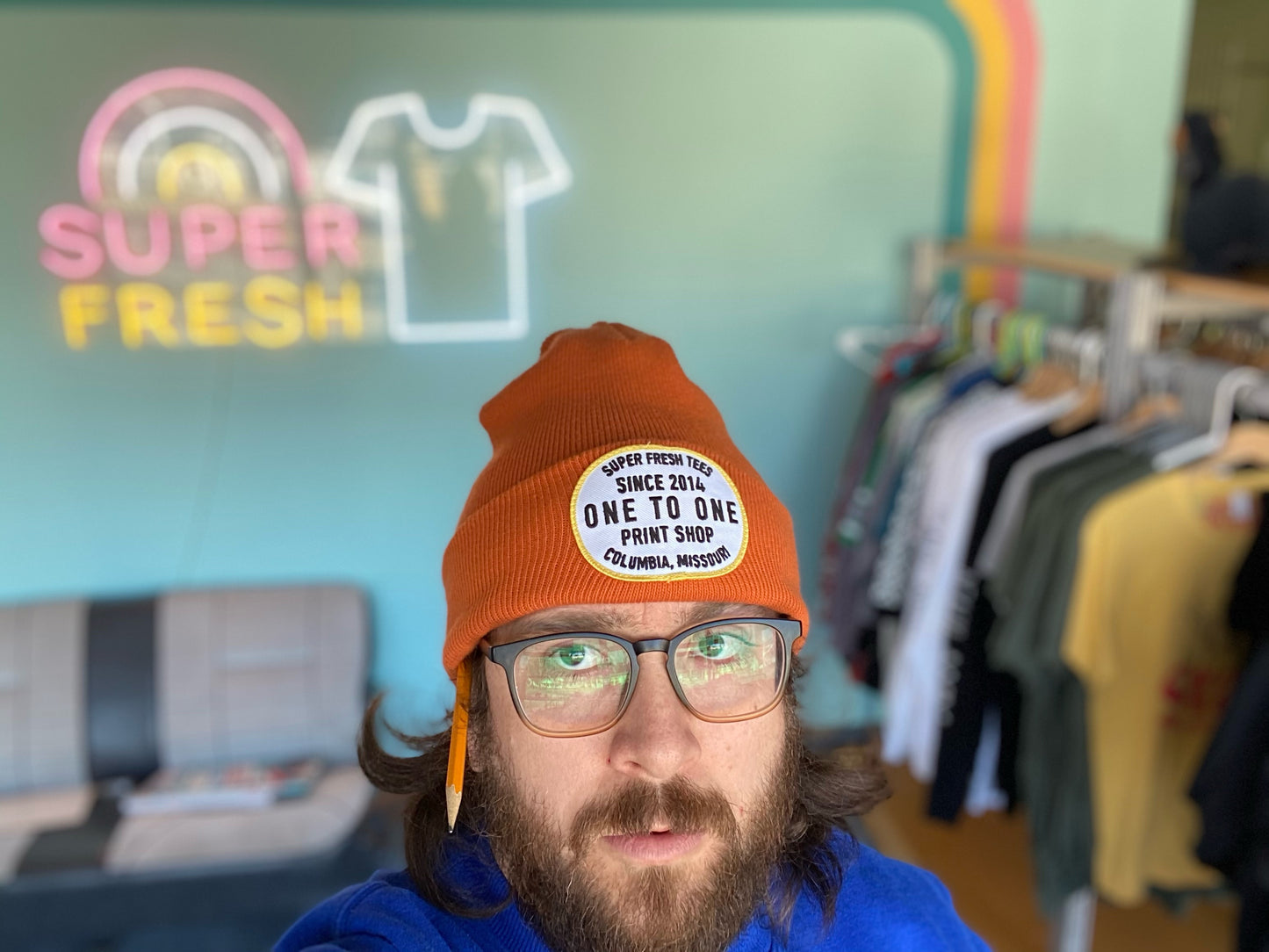 One To One Print Shop Patch Beanie