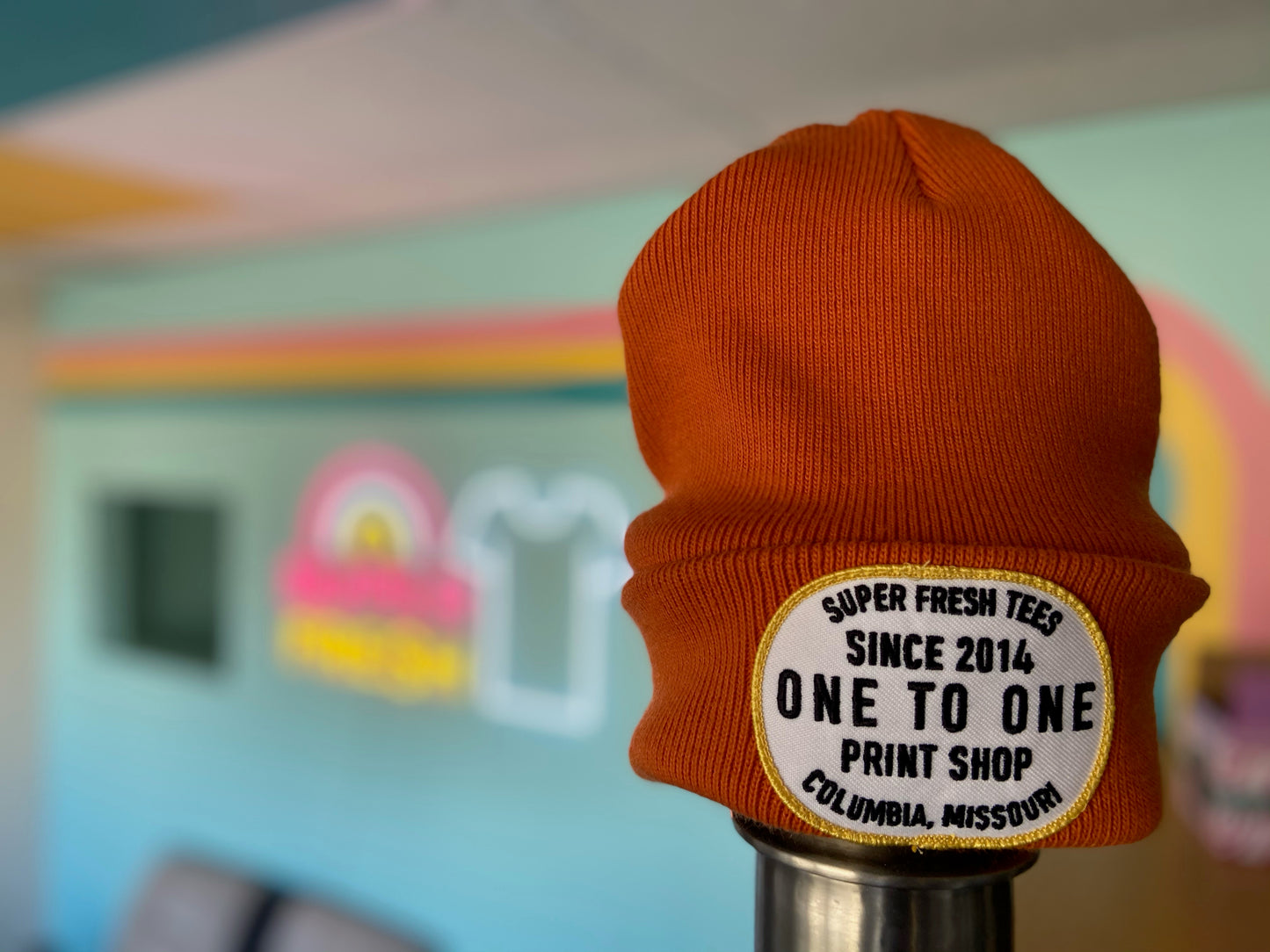 One To One Print Shop Patch Beanie
